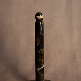 Paper Towel Holder - Black & Gold Marble