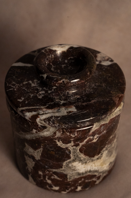 Butter Keeper - Red Zebra- Marble