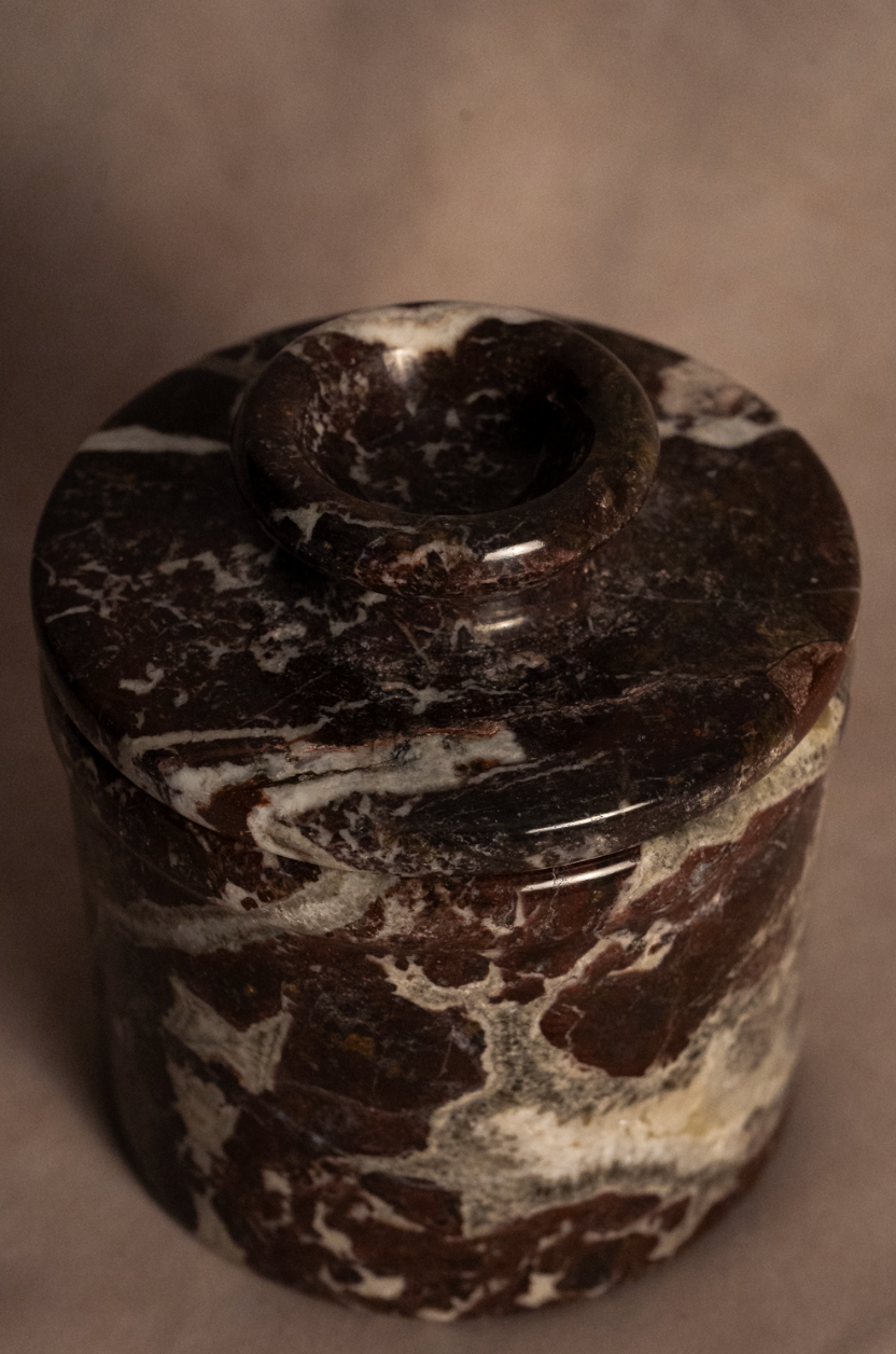 Butter Keeper - Red Zebra- Marble