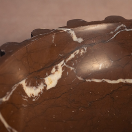 Signature Pleated Bowl - Chocolate Marble - close-up detail