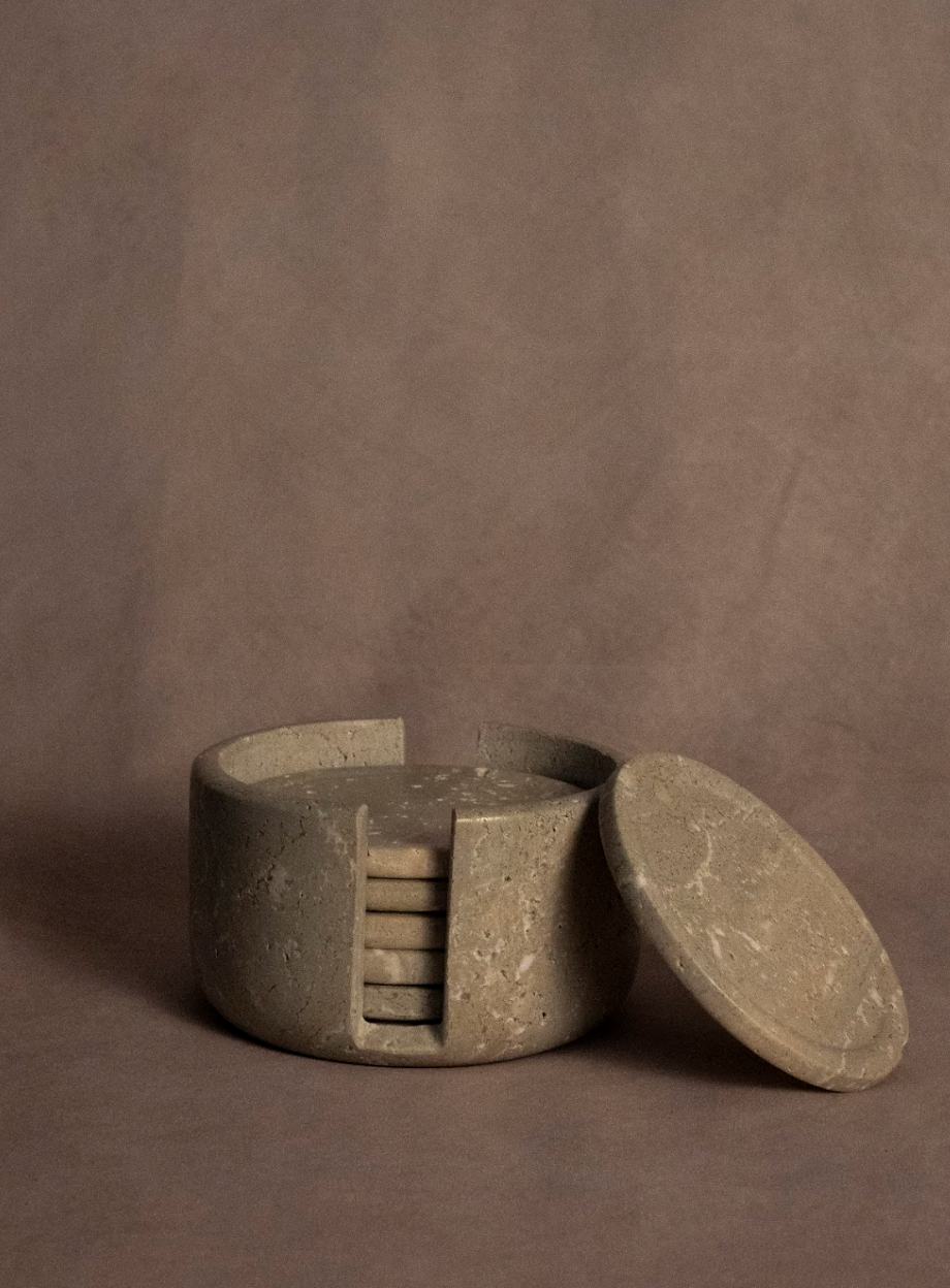 Coaster Set - Travertine