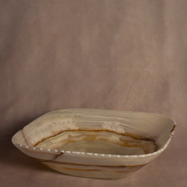Organic Signature Decorative Onyx Bowl - Light Green - Onyx