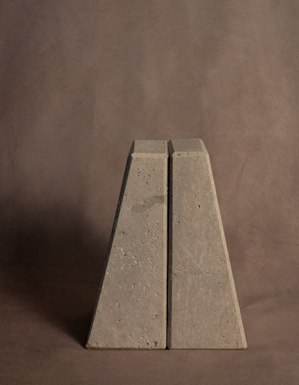 Classic Bookends - Travertine