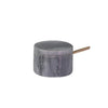 Gray Marble Lidded Cellar with Wood Spoon