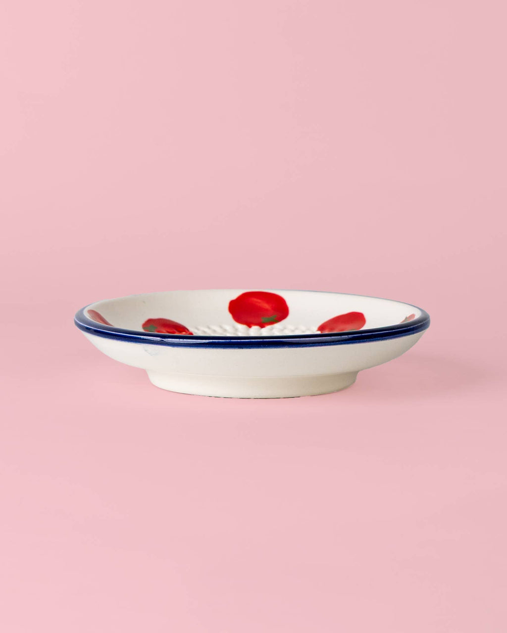 Ceramic Garlic Grater Plate - Small Blue & White - Pomodoro