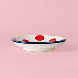 Ceramic Garlic Grater Plate - Small Blue & White - Pomodoro