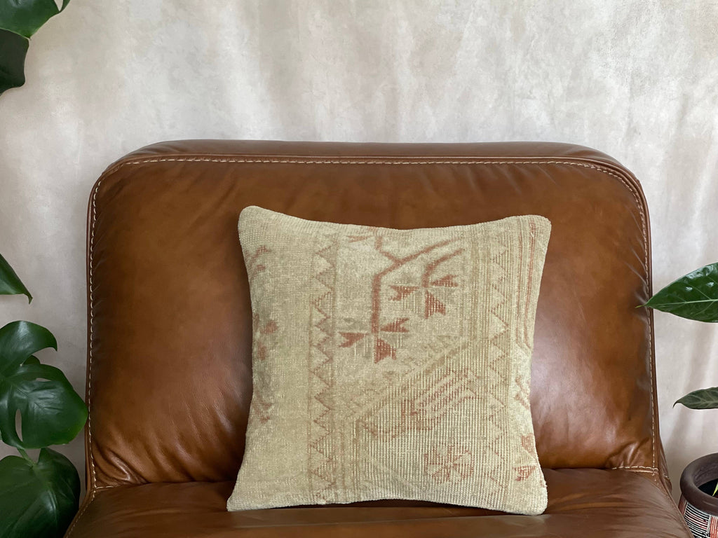 Vintage Turkish Rug Pillow |  Miray 16’