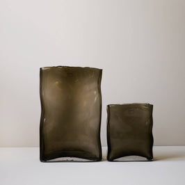 Meadows Brown Handblown Vase - Large