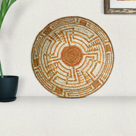 Sunset Orange Abstract Basket