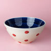 Ceramic Salad Bowl 1.5 L - 21 cm - White & Blue - Pomodoro