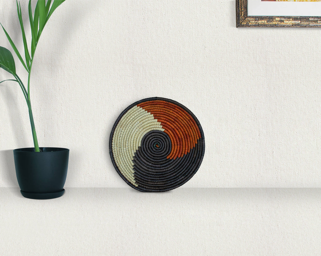 Handwoven Boho Bowl Basket - Organizer