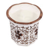 Plumeria Brown and White Ceramic Scented Candle