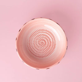Ceramic Grater Bowl - Pink & Chocolate