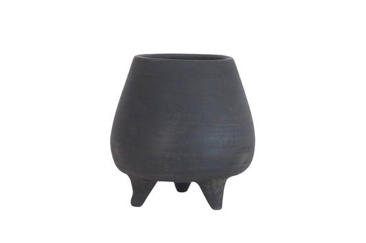 Black Terracota Planter A w/ Feet