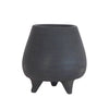 Black Terracota Planter A w/ Feet