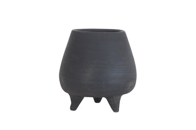 Black Terracota Planter A w/ Feet