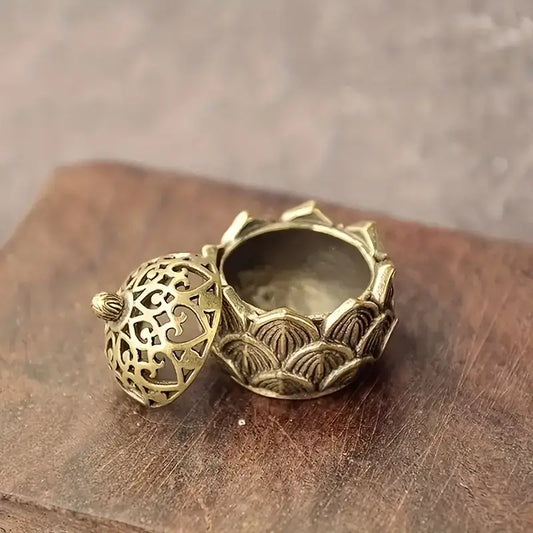 Hollow Lotus Shaped Incense Burner, Incense Holder