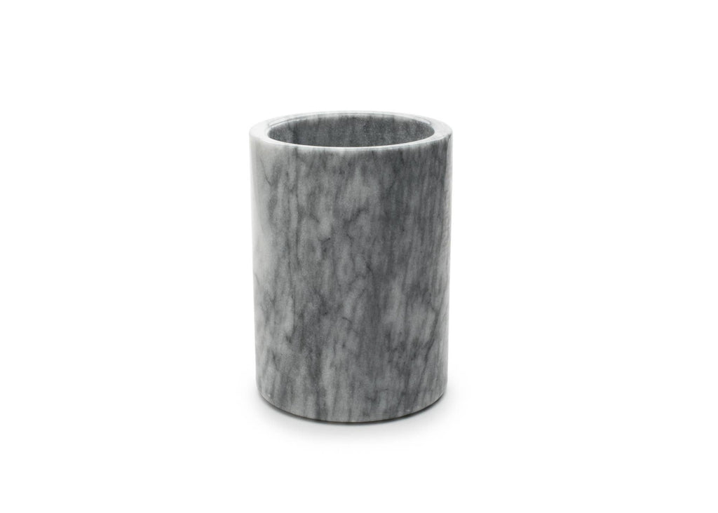 Marble Utensil Holder, White, 4.75" x 4.75" x 7"