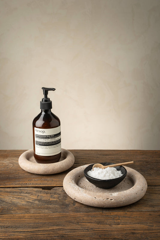 Travertine Tube Tray L