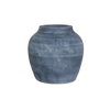 Leon Black Wash Round Vase Small