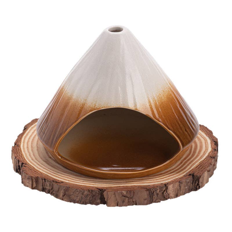 Mount Fuji Ceramic Incense Fireplace