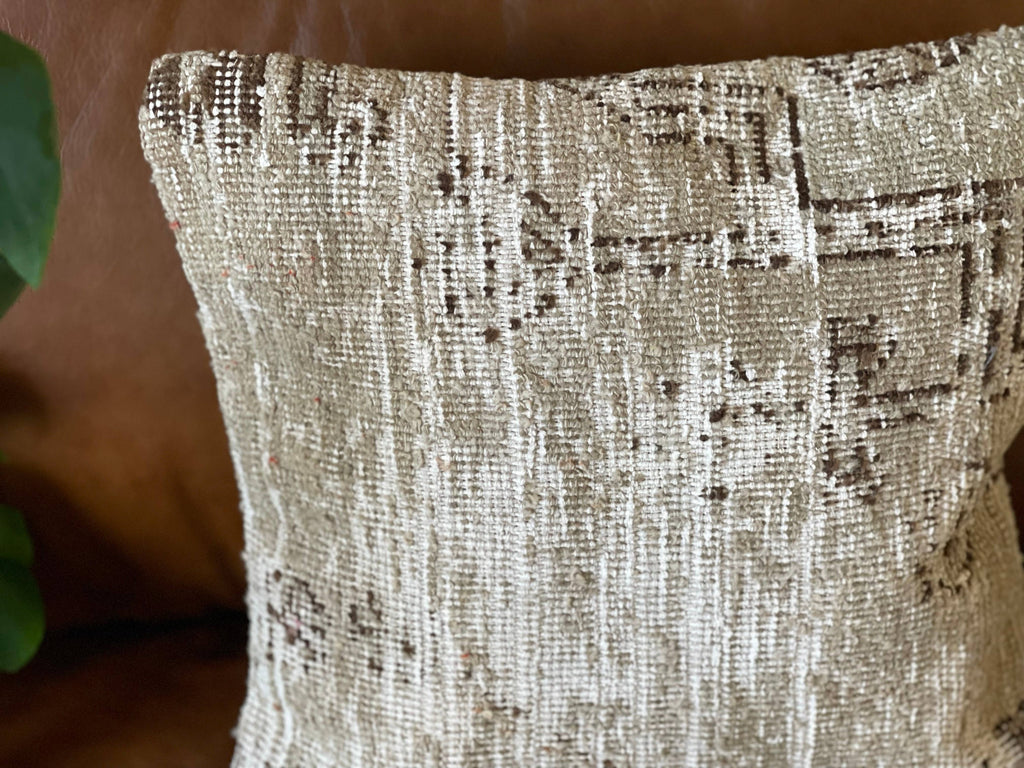 Vintage Turkish Rug Pillow | Taj 16’