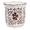 Plumeria Brown and White Ceramic Scented Candle