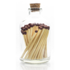 Mocha Brown -  Small Safety Matches -Apothecary Glass Jar