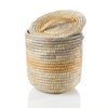 Tall Lidded Seashore Basket