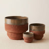 Ceramic Planter Pot, Two-Tone with Drainage - Freya