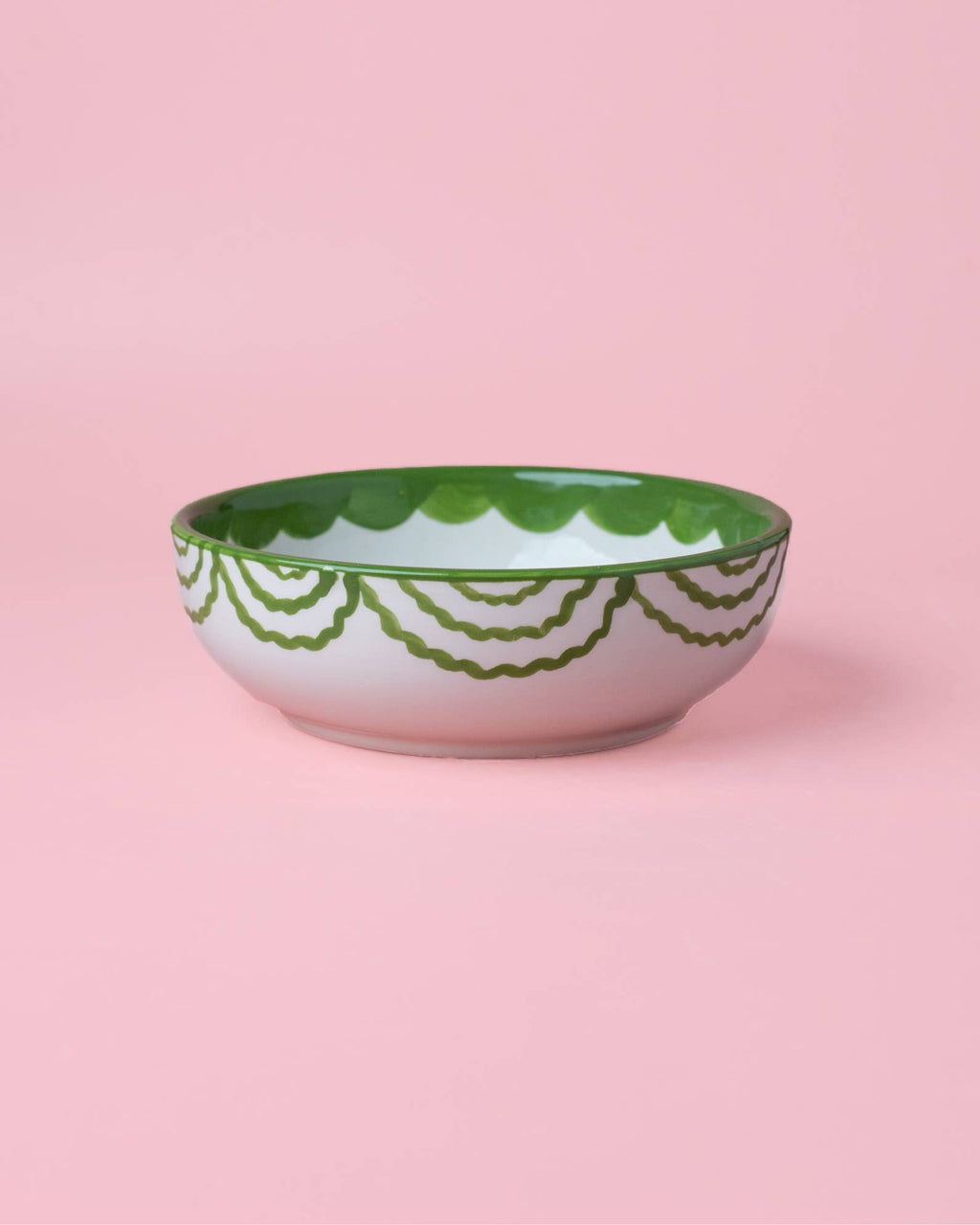 Medium Ceramic Garlic Grater Bowl - Green Roots
