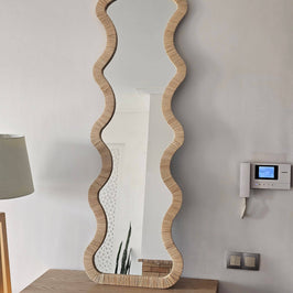 Moroccan Raffia Mirror - Marigold Market