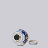 Blue and White Porcelain Bird and Flower Round Jar