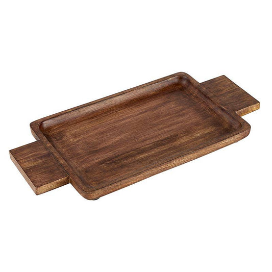 Natural Mango Wood Serving Tray With Handles - Small