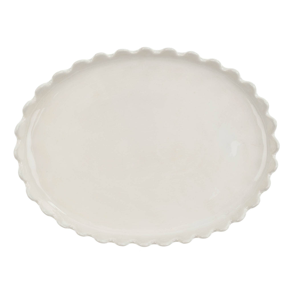 Scalloped Oval Plate - Large