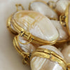 Mini Gold Mother of Pearl Trinket Pill Box, Coin Purse