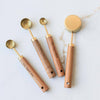 Wood Handle Measuring Spoons Set
