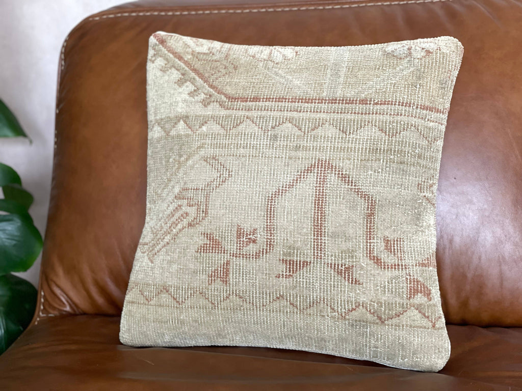 Vintage Turkish Rug Pillow |  Miray 16’