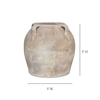 Blanc Beige Wash Vase With Handles Small
