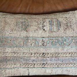 Pastel Vintage Turkish Rug Pillow - Aysu