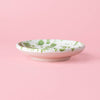 Ceramic Garlic Grater Plate - Small Green & White - Moss