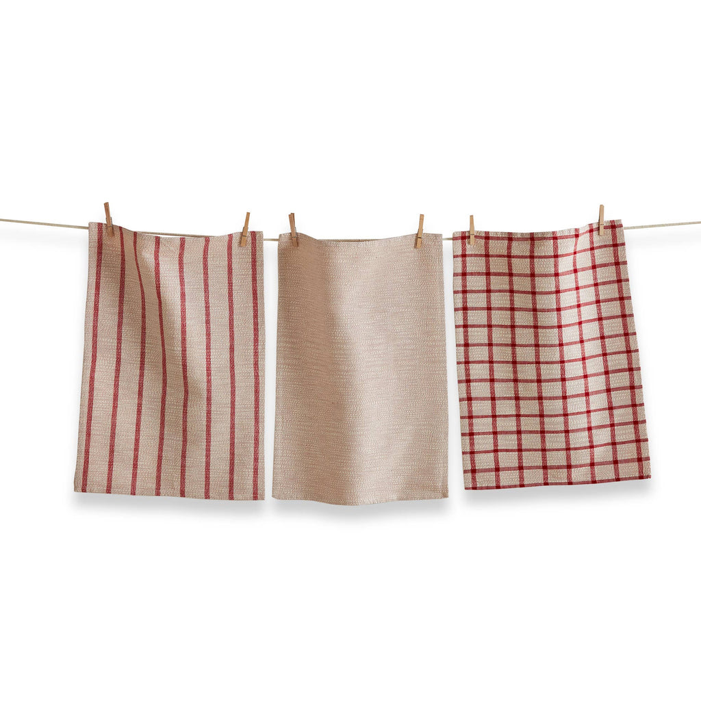 Vintage Dishtowel - Red