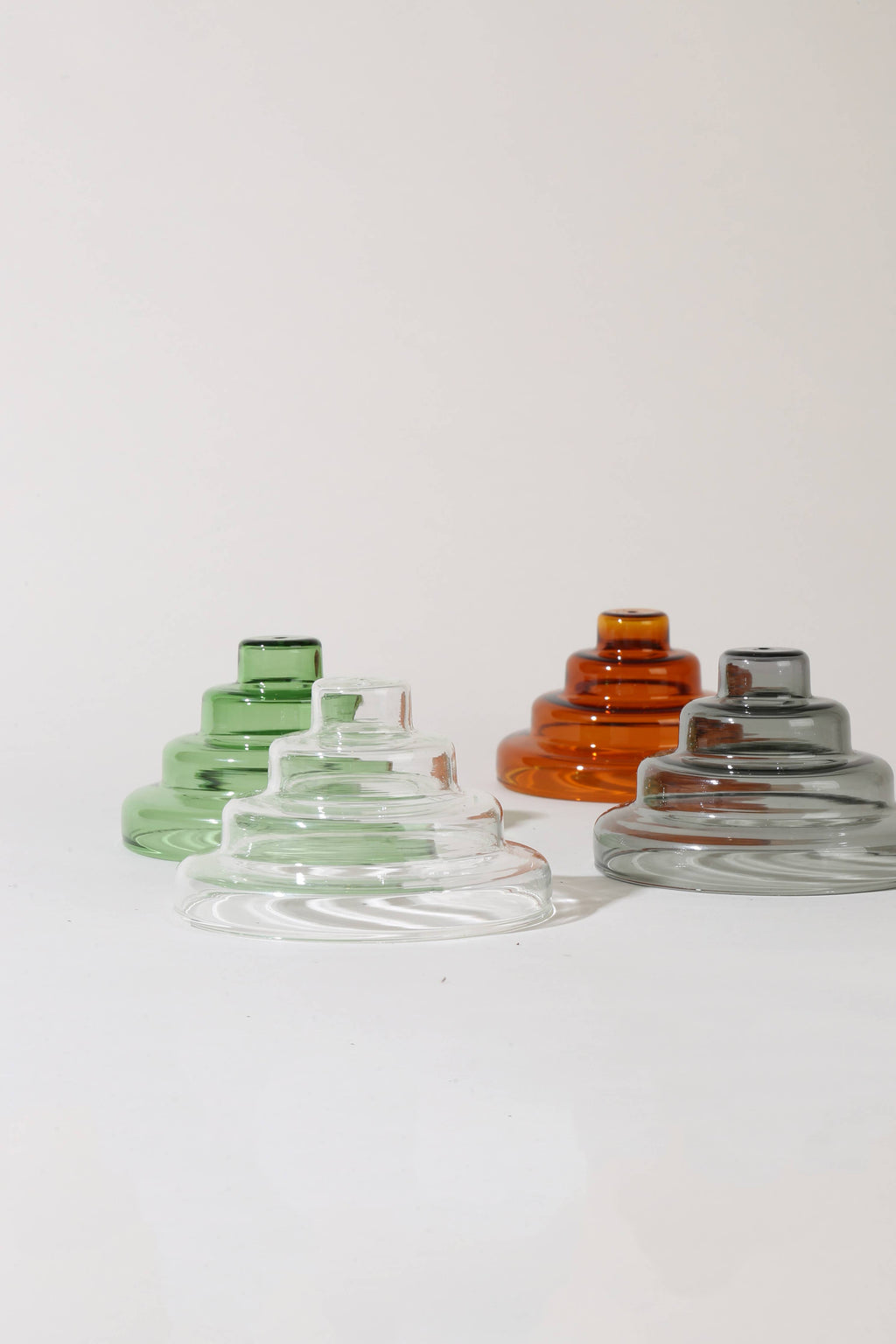 Glass Meso Incense Holder - Gray