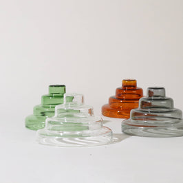 Glass Meso Incense Holder - Gray