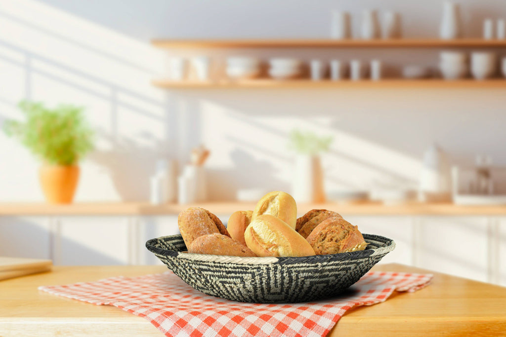 Handwoven Squash Blossom Bowl Basket