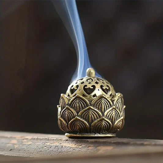 Hollow Lotus Shaped Incense Burner, Incense Holder