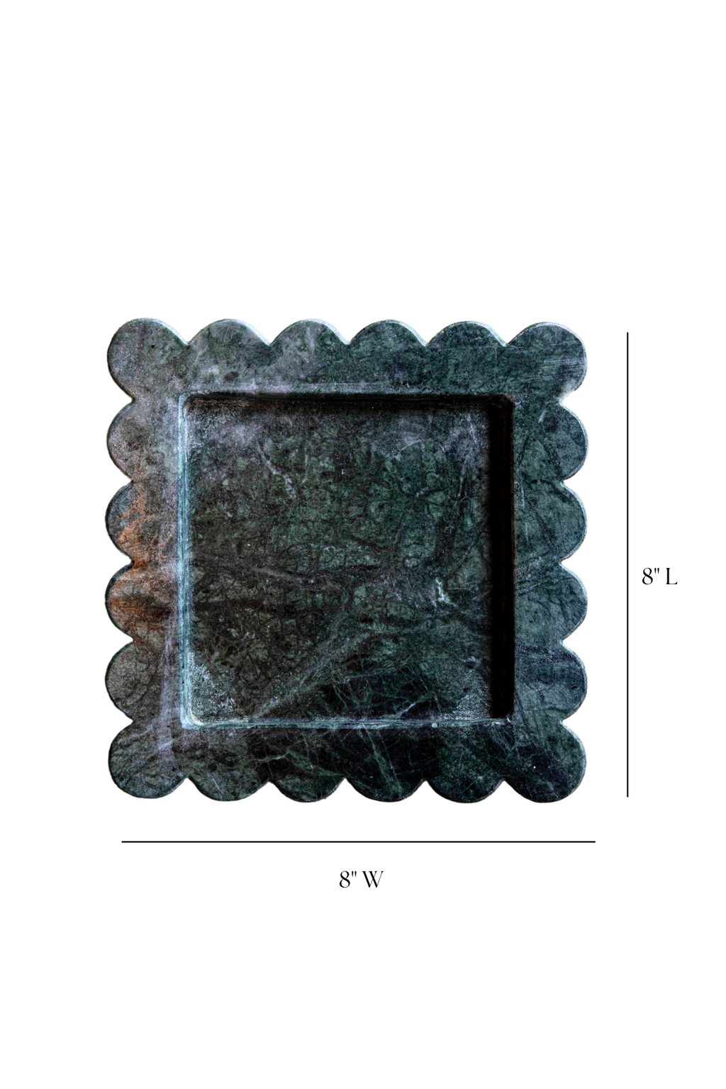 Green Marble Scalloped Tray