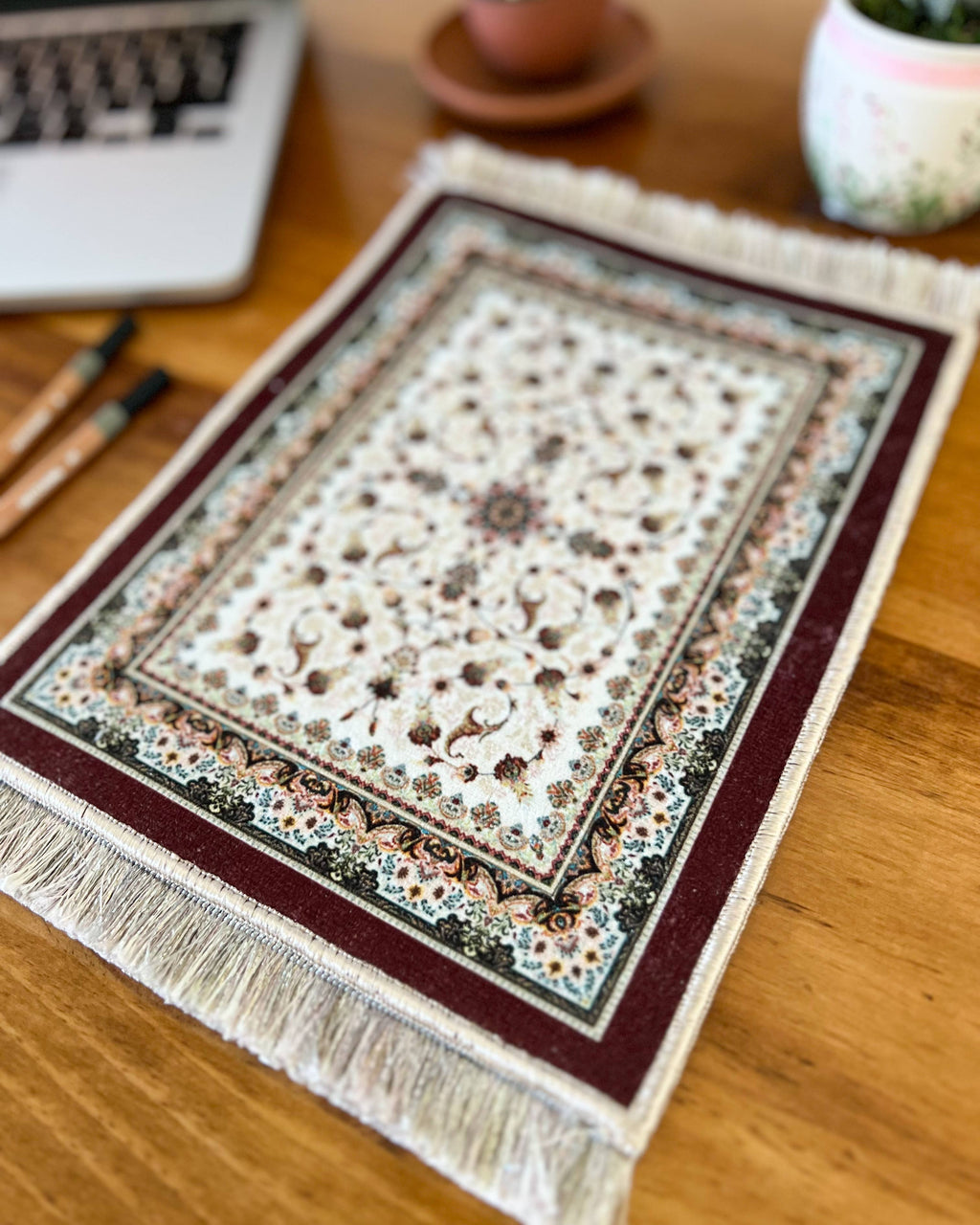 Miniature Rug Mousepad, Small Carpet, Turkish Rug