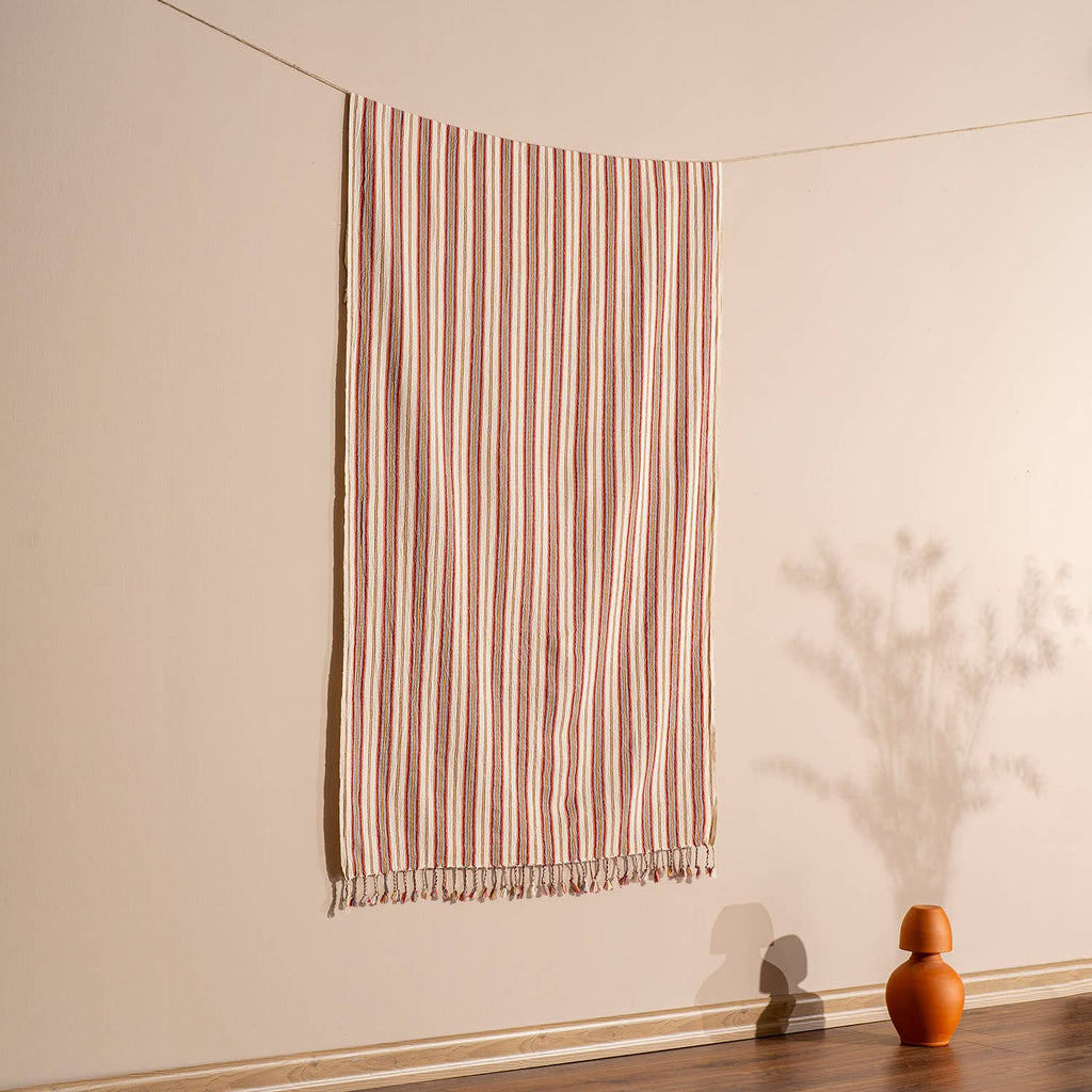 Turkish Hand/Dish Towels Peshtemal - Striped Red