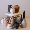 Indian Terracotta Vase Natural Black Dia 9.06"